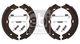HANDBRAKE SET WITH MOUNTING SPRINGS REAR AXLE IAM